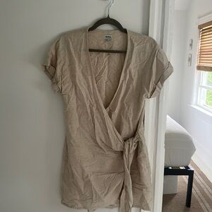 Rhythm linen wrap dress
